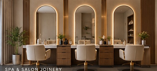 Photorealistic spa & salon joinery design concept